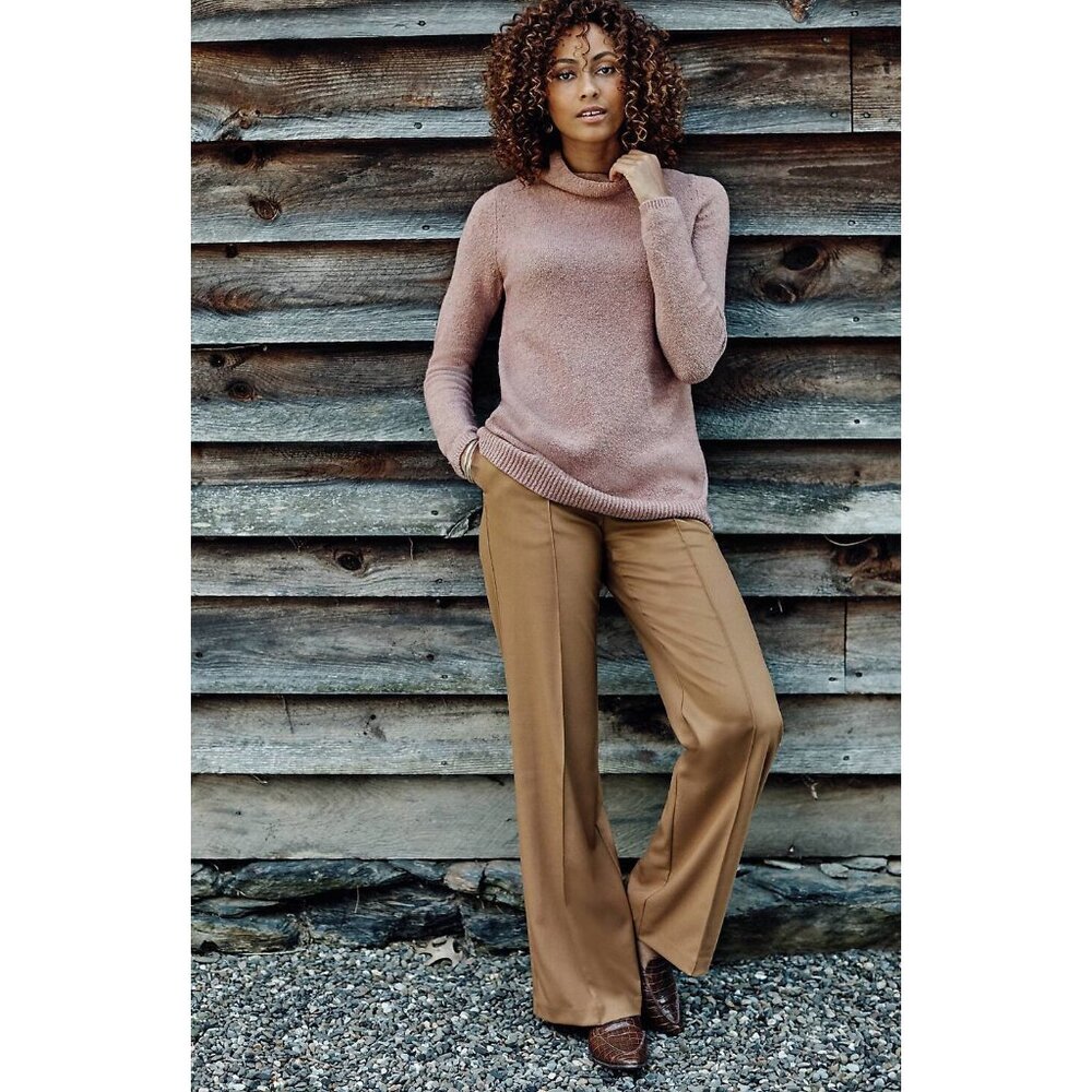 NWT J. Jill Womens Petite Size Large LP Brushed Twill Pull-On Pintuck Pants NEW